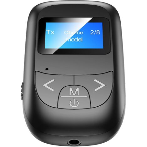 Émetteur et récepteur Bluetooth 5.0 sans fil avec affichage LED pour voiture, TV, PC et haut-parleurs (1/5)