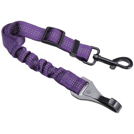 Lot de 2 ceintures de sécurité universelles pour animaux de compagnie en voiture, avec barre de fixation, boucle métallique et attache élastique en nylon. (1/5)