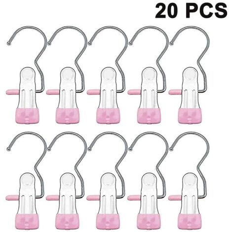 20 crochets roses à pince pour bottes, pantalons et vêtements (1/5)