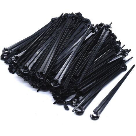 Lot de 100 accessoires pour micro-aspersion goutte à goutte, comprenant : bouchon de terre, support capillaire 4/7 mm, support de type C, support de jardin et support pour poteau fixe. (1/5)