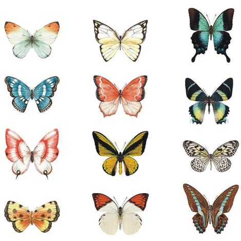 Lot de 24 autocollants anti-collision papillon pour fenêtres, protection contre la poussière et les impacts d'oiseaux sur les portes et fenêtres (1/5)