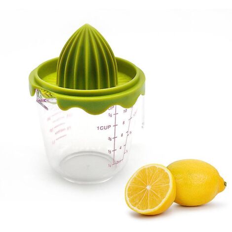 Extracteur de jus multifonctionnel manuel vert avec balance (1/5)