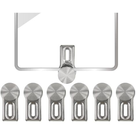 Lot de 6 clips de fixation pour miroir mural en alliage de zinc avec chevilles robustes (1/5)