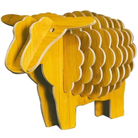 Ensemble de dessous de verre en bois en forme de mouton pour le thé et le café - Accessoires de décoration et d'isolation thermique pour la table (1/4)