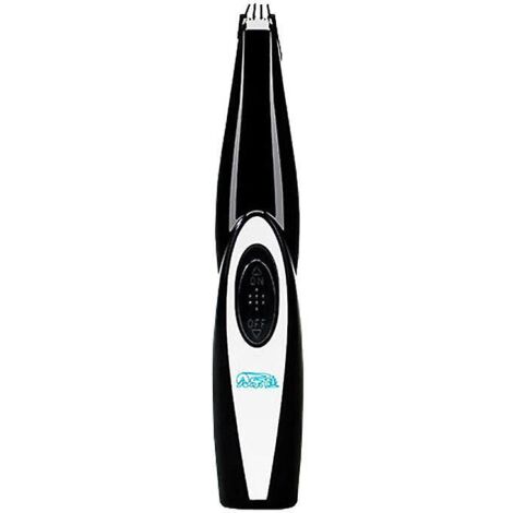 Tondeuse de toilettage pour animaux de compagnie silencieuse, rechargeable et sans fil, pour la coupe du visage, des yeux, des oreilles et de la croupe (noire) (1/5)