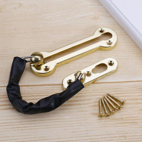 Chaîne de sécurité de porte dorée en 4 pièces (1/3)