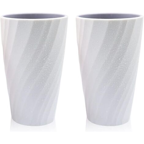 Lot de 2 gobelets à brosses à dents blancs résistants, incassables et doux. (1/4)