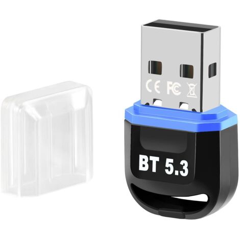 Adaptateur USB Bluetooth 5.3 pour PC de bureau - Émetteur-récepteur sans fil pour audio, téléphone, clavier, souris, tablette, imprimante (1/5)