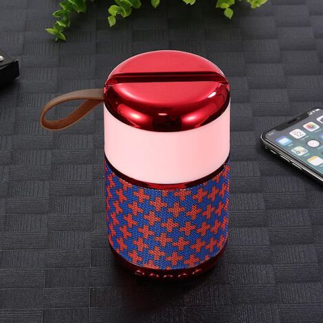 Enceinte Bluetooth portable sans fil avec son stéréo HD, son surround à 360° et basses profondes pour les voyages