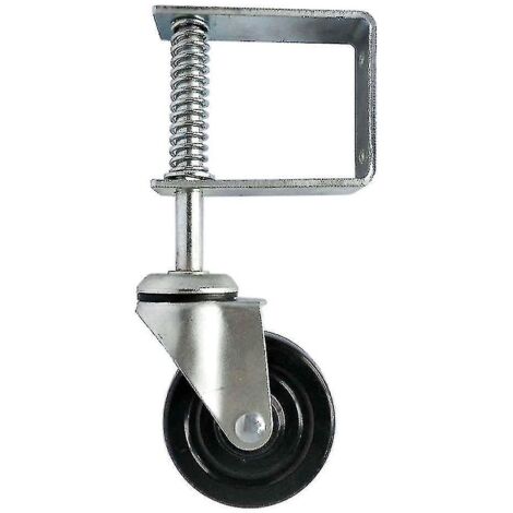 Roulette de porte de portail robuste à ressort de 10 cm (4 pouces) – Argent (1/5)