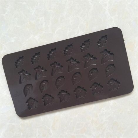 Moules à chocolat en silicone marron à 24 cavités de formes assorties pour chocolat et chewing-gum (1/3)