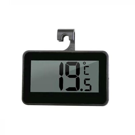 Thermomètre de réfrigérateur sans fil avec grand écran LED et trois modes - Moniteur numérique de température du congélateur et moniteur de température intérieure (noir) (1/5)