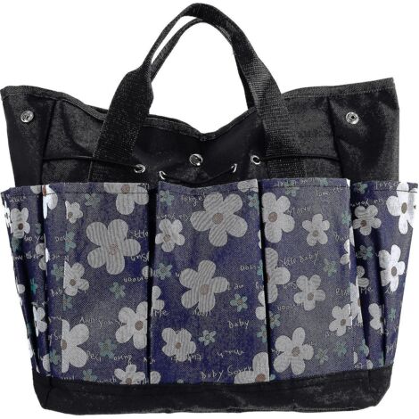 Sac de rangement robuste pour outils de jardin, de couleur bleue. (1/5)