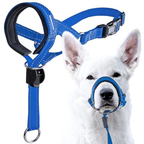 Muselière réfléchissante confortable en nylon pour chien, idéale pour l'éducation et la prévention des aboiements. (1/4)