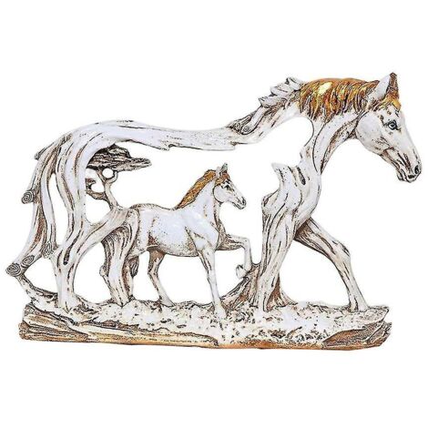 Figurine équestre en résine pour décoration intérieure - Statuette de cheval ornementale (1/5)