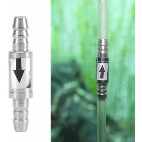 Clapet anti-retour CO2 en acier inoxydable durable pour systèmes CO2 d'aquarium et diffuseur d'air (1/3)