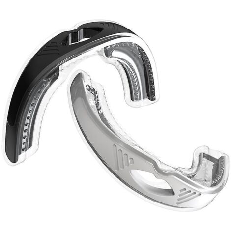 Dispositif buccal anti-ronflement ajustable en silicone noir (1/5)