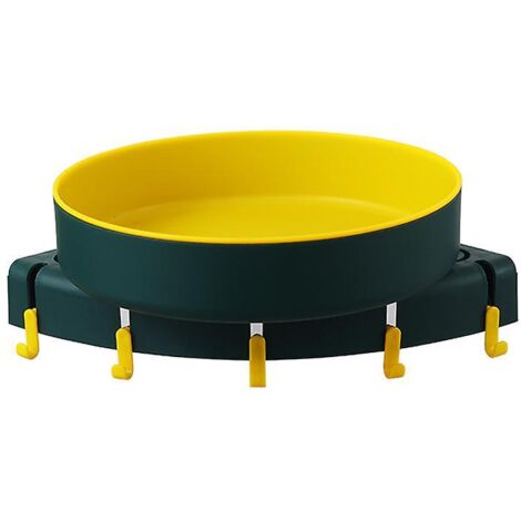 Étagère d'angle triangulaire double niveau pour toilettes, fixée au mur et pivotante (1/5)
