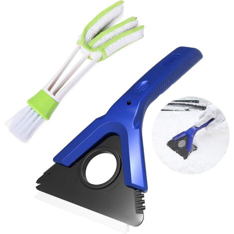 Ensemble 3 en 1 portable de grattoir à glace et de brosse à neige pour voiture, avec poils souples et conception détachable, convient aux voitures et aux camions. (1/5)