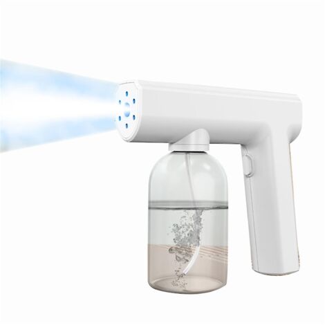 Pulvérisateur de désinfectant portable sans fil, de couleur bleu et blanc (1/4)