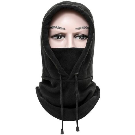 Masque de protection coupe-vent pour sports de plein air, unisexe, cagoule noire douce et chaude. (1/5)