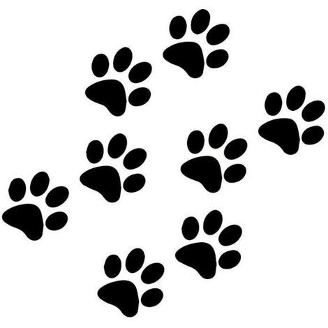 Autocollants en vinyle à motif de pattes pour les amoureux des chats et des chiens (12,5 x 9,5 cm) (1/5)