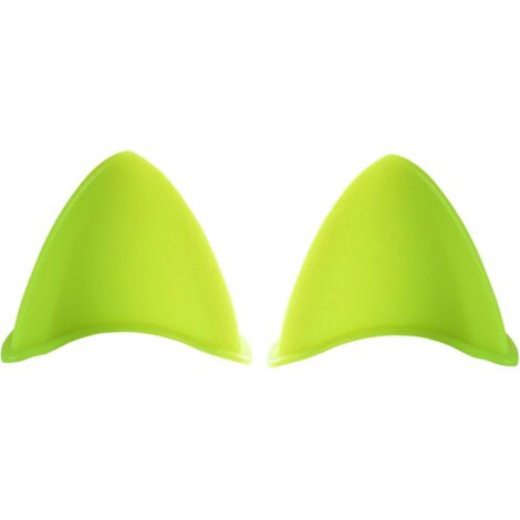 Accessoire de casque moto : oreilles de chat autocollantes jaunes (lot de 2) (1/5)
