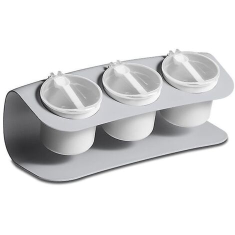Ensemble de boîtes à épices empilables - Contenants à épices gris pour la cuisine (1/5)