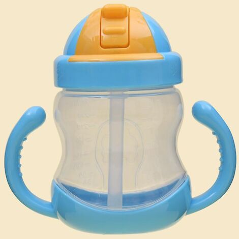 Gourde pour enfants de 280 ml avec poignée en forme de corne et paille (1/5)