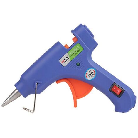 Pistolet à colle chaude 20 W avec sac de rangement anti-déversement - Chauffage rapide et sûr pour le bricolage, les réparations, la maison et le bureau - Bleu (1/5)