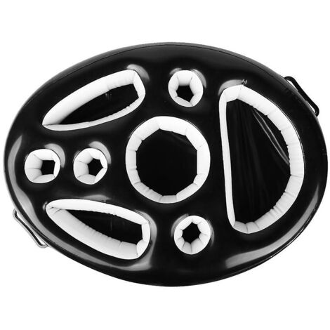 Porte-boissons et porte-collations gonflable pour piscine et spa - Noir (1/5)