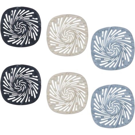 Lot de 3 filtres à cheveux en silicone pour bonde de douche avec ventouses pour salle de bain (1/5)