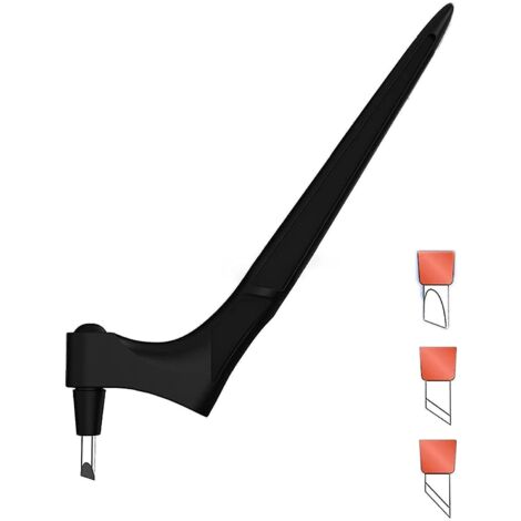 Ensemble de couteaux rotatifs pour la découpe du papier, comprenant 3 lames et des outils de sculpture artistique noirs. (1/3)
