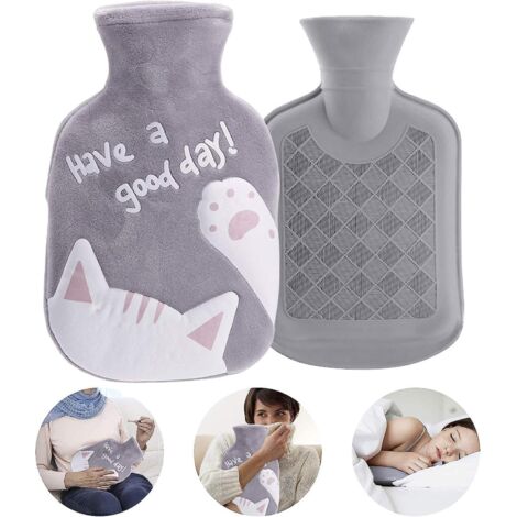 Gourde isotherme de 350 ml recouverte de peluche pour un confort et une chaleur optimaux (1/5)