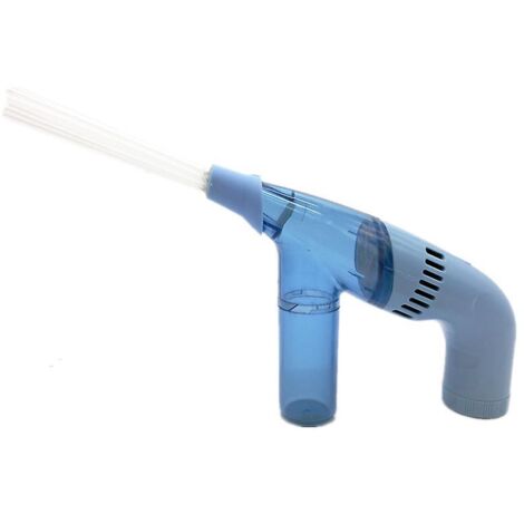 Mini aspirateur de voiture sans fil bleu avec une puissance d'aspiration puissante et 4 piles AA (non incluses) (1/5)