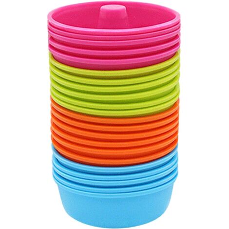 Ensemble de 24 pièces en silicone antiadhésif pour la cuisson de beignets et de cupcakes avec moules à gâteaux réutilisables (1/5)