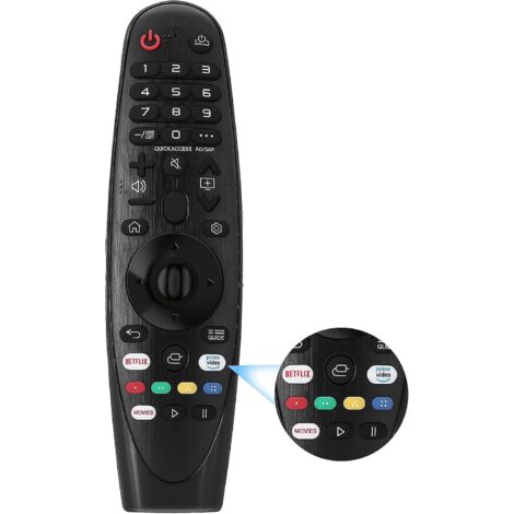 Télécommande universelle LG AN-MR20GA pour téléviseurs intelligents LG, compatible avec Netflix et Amazon Video (1/5)