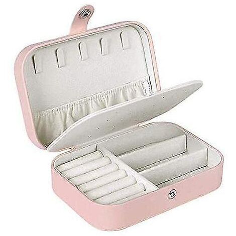 Boîte de rangement pour bijoux de voyage pour femmes, avec compartiments pour bagues, boucles d'oreilles et colliers (1/5)