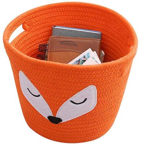 Panier de rangement pour jouets d'enfants, 29 x 25 cm, compatible avec les paniers Kallax, orange, pour chambre d'enfant (1/5)