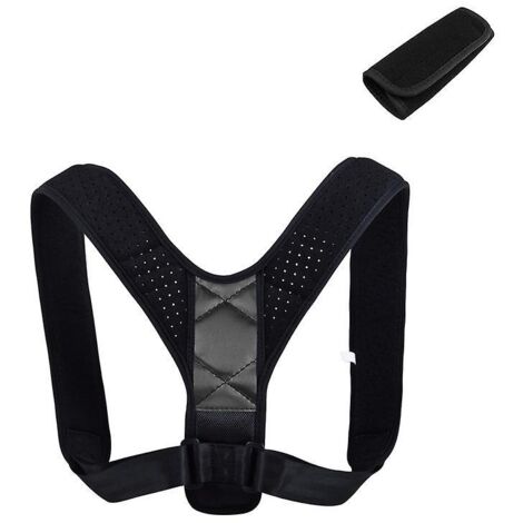 Correcteur de posture ajustable pour hommes et femmes - Ceinture de soutien pour le haut du dos et les épaules - Soulagement des douleurs et correction de la posture - Taille M (Tour de poitrine) (1/5)