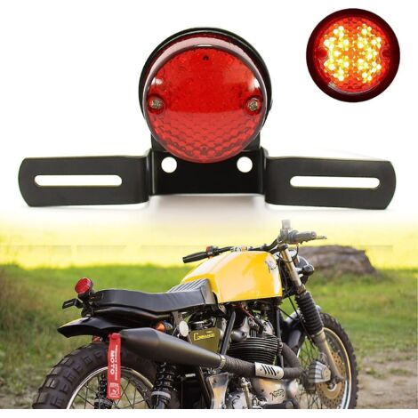Feu arrière intégré à 30 LED avec plaque d'immatriculation pour motos de type Cafe Racer, Chopper, Bobber, Street Bike, Scooter, Cruiser, ATV et tout-terrain. (1/5)