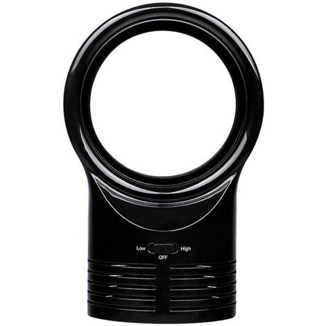 Ventilateur de bureau électrique sans pales pour enfants, mini ventilateur ultra-silencieux, économie d'énergie, noir (1/4)