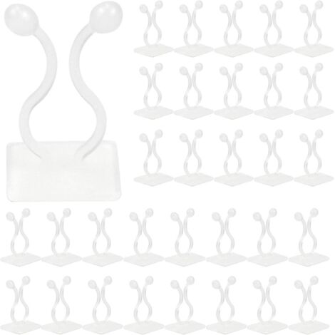 Support mural blanc pour plantes grimpantes avec 50 crochets auto-adhésifs pour la décoration intérieure (1/5)