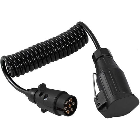 Câble d'extension 12 V à 7-13 broches pour remorque avec connecteur femelle et accessoires pour remorques de voiture (1/5)