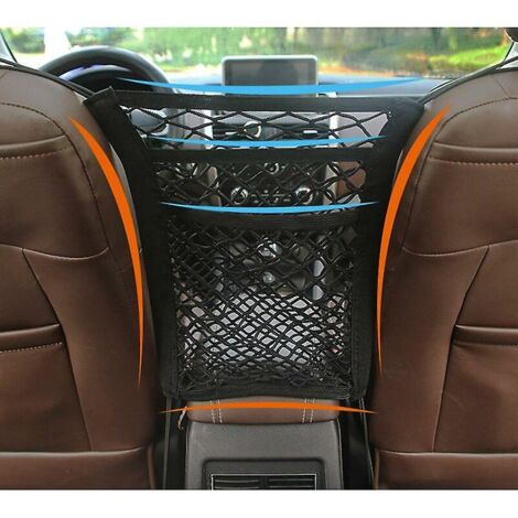 Filet de rangement universel pour coffre de voiture avec fermeture Velcro - Nylon, 25 x 26 cm (1/5)