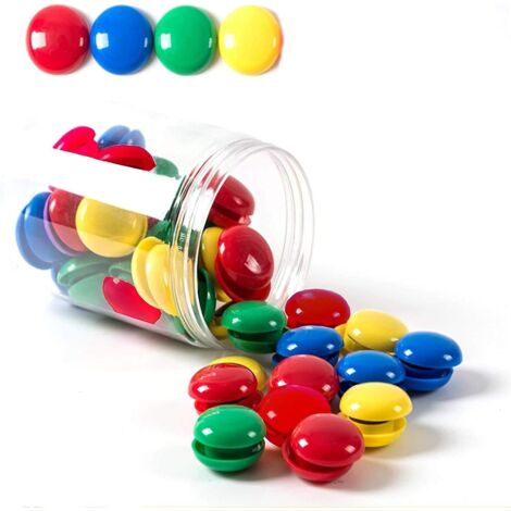 Lot de 80 aimants ronds en plastique de 20 mm pour réfrigérateur, boutons magnétiques de 4 couleurs pour tableaux d'affichage et planification (1/5)