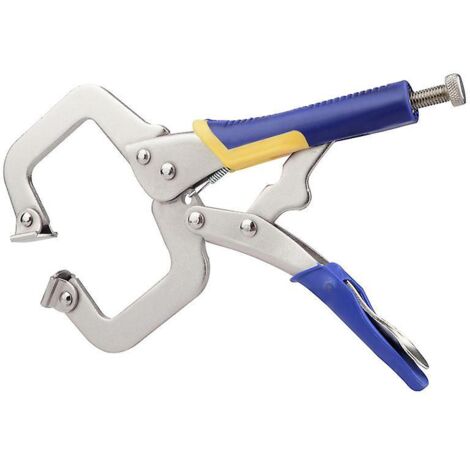 11 Serre-joints robustes à verrouillage en C avec vis réglables, poignée en caoutchouc et levier de déverrouillage rapide - Kit de serrage pour soudage et travail du bois (1/4)