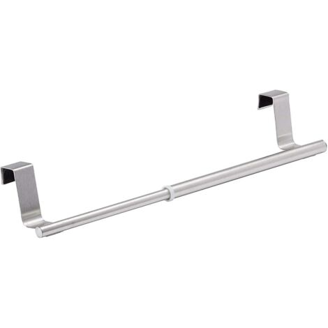 Barre porte-serviettes télescopique en acier inoxydable - Argent mat (1/5)