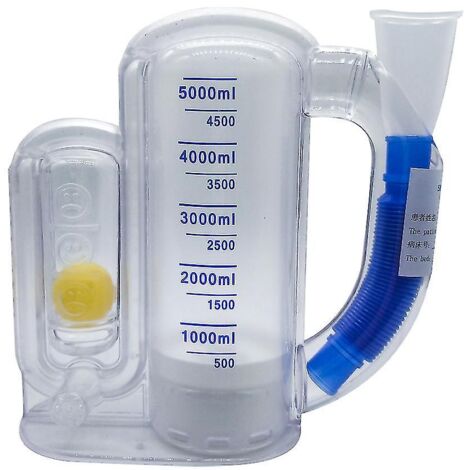 Spiromètre incitatif pour l'entraînement pulmonaire, améliorant la capacité vitale et la force inspiratoire (1/5)