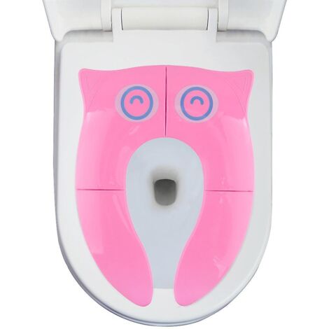 Siège de toilette pour bébé avec conception anti-éclaboussures, sac de transport et 8 coussinets antidérapants - Convient aux toilettes rondes et ovales (1/5)